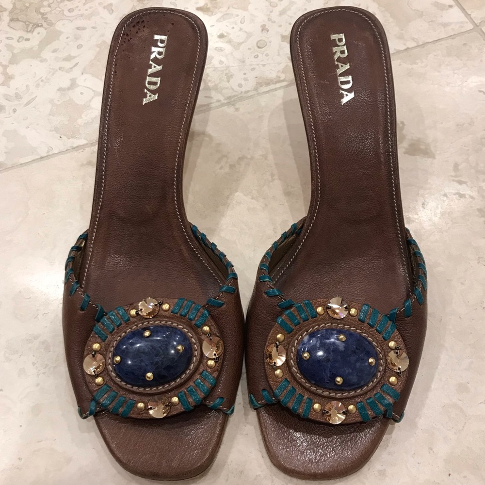 SOLD PRADA Heeled Sandals - Picture 1 of 8